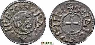 Денарий, Каролинги, Charles le Chauve (840-877), м.д. Saint-Denis, Depeyrot 896