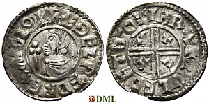 Денарий, Англия, Æthelred II (978-1016), м.д. Lincoln, монетарий Ulfcetel, North 770