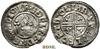 Денарий, Англия, Æthelred II (978-1016), м.д. Lincoln, монетарий Ulfcetel, North 770
