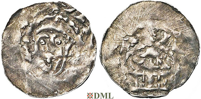 Обол, Германия, Швабия, B. Hermann (1048-1065), м.д. Strassburg, Dbg. 1604