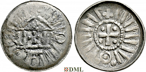 Денарий, Германия, Саксония, Anonymous bishop, Sachesnpfennig, Kilger 2000, KN 1