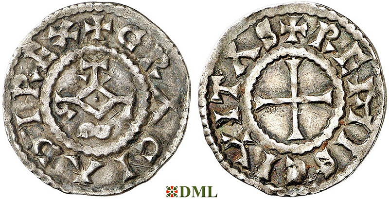 Денье, Каролинги, Charles le Chauve (840-877), м.д. Reims, Depeyrot 834