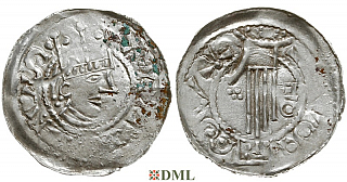 Денарий, Германия, Швабия, Heinrich II (1002-1024), м.д. Esslingen, Dbg. 951