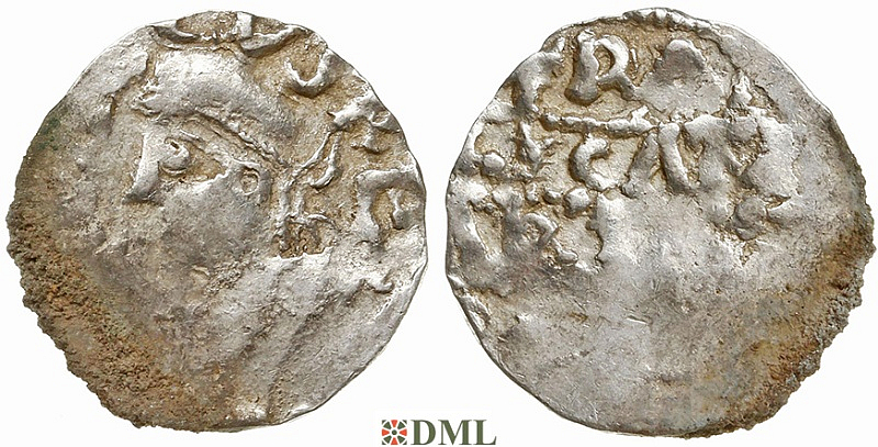 Денарий, Германия, Нижняя Лотарингия, Heinrich II (1002-1024), м.д. Maastricht, Ilisch 2014, 40.7