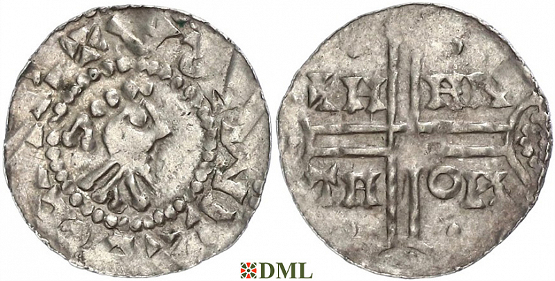 Денарий, Германия, Нижняя Лотарингия, Hermann (1020-1051), м.д. Emden, Dbg. 772