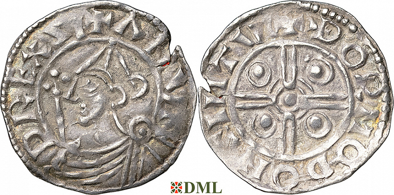 Денарий, Швеция, Anund (Jakob) Olofsson (1022-1050), монетарий Thormoth, м.д. Sigtuna, Malmer -