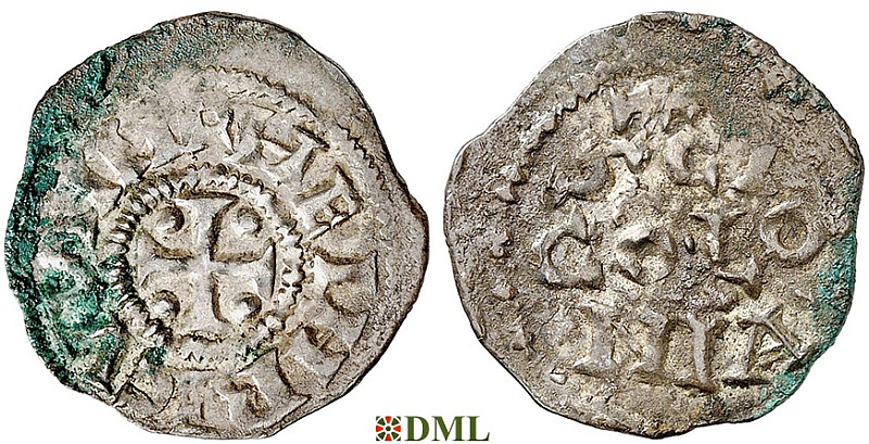 Денарий, Германия, Нижняя Лотарингия, Heinrich II (1014-1024), м.д. Koln, Dbg. 358