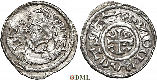 Денарий, Германия, Бавария, Henrich III (1039-1056), м.д. Regensburg, Hahn 1976, 38A