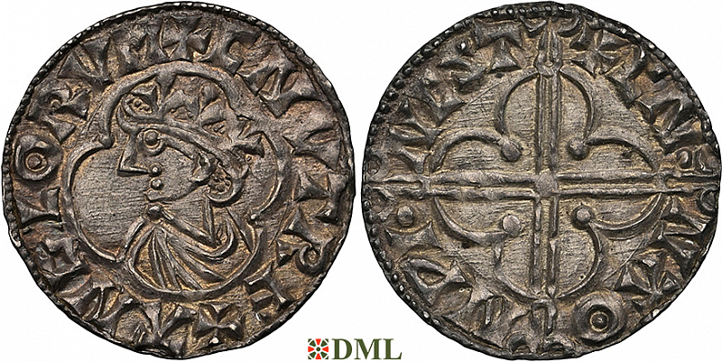 Денарий, Англия, Cnut (1016-1035), м.д. Winchester, монетарий Cunna, North 781