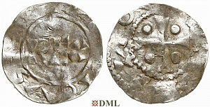 Денарий, Германия, Нижняя Лотарингия, Heinrich II (1002-1024), м.д. Deventer, Ilisch 2000, 1.5