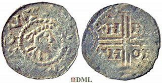 Денарий, Германия, Нижняя Лотарингия, Gf. Hermann (1020-1051), м.д. Emden