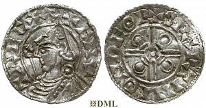 Денарий, Англия, Cnut (1016-1035), м.д. Derby, монетарий Swartinc, North 787