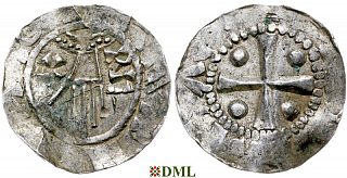 Денарий, Германия, Нижняя Лотарингия, Heinrich II (1002-1024), м.д. Deventer, Ilisch 2000, 1.8