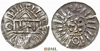 Денарий, Германия, Саксония, Anonymous bishop, Sachesnpfennig, Kilger 2000, KN 1