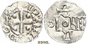 Денарий, Германия, Саксония, Anonymous bishop, м.д. Soest, Dbg. 