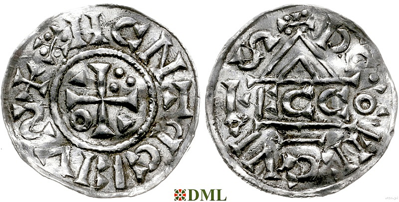 Денарий, Германия, Бавария, Heinrich II (1002-1024), м.д. Regensburg, монетарий ECCO, Hahn 1976, 27c2.3