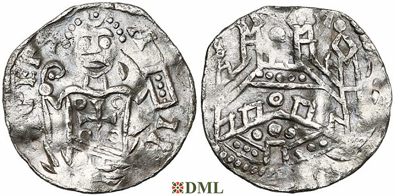 Денарий, Германия, Нижняя Лотарингия, Henri de Verdun (1075-1091), м.д. Luttich, Ilisch 2014, 34.40
