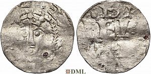 Денарий, Германия, Нижняя Лотарингия, Heinrich III (1036-1056), м.д. Tiel, Ilisch 2000, 3.17