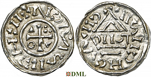 Денарий, Германия, Бавария, Heinrich II (1002-1024), м.д. Neuburg, монетарий DIIUT, Hahn 1976, 85a1