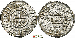 Денарий, Германия, Бавария, Heinrich II (1002-1024), м.д. Neuburg, монетарий DIIUT, Hahn 1976, 85a1