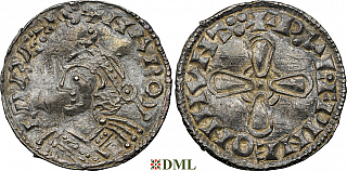 Денарий, Англия, Harold I (1035-1040), м.д. Huntingdon, монетарий Wulfwine, North 802