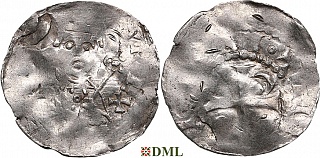 Денарий, Германия, Франкония, Heinrich III (1039-1056), м.д. Worms, Dbg. 846