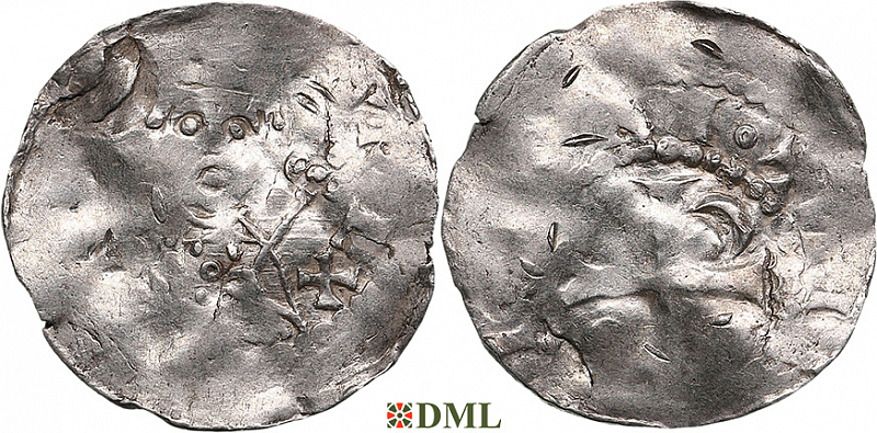 Денарий, Германия, Франкония, Heinrich III (1039-1056), м.д. Worms, Dbg. 846