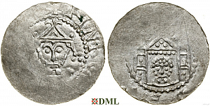 Денарий, Германия, Саксония, Heinrich III (1039-1056), м.д. Erfurt, Dbg. 883