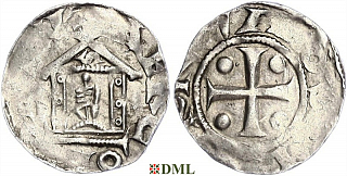 Денарий, Германия, Саксония, Anonymous bishop, м.д. Minden, Dbg. -