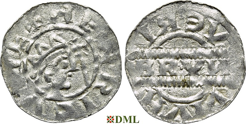 Денарий, Германия, Нижняя Лотарингия, Bruno III (1050-1057), м.д. Leeuwarden, Ilisch 2000, 21.14
