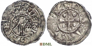 Денарий, Германия, Нижняя Лотарингия, Heinrich II (1002-1024), м.д. Deventer, Ilisch 2000, 1.8