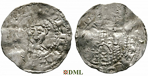Денарий, Германия, Франкония, Siegfried I (1060-1084), м.д. Mainz, Dbg. 823