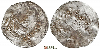 Денарий, Германия, Франкония, Heinrich II (1002-1024), м.д. Mainz, Dbg. 788