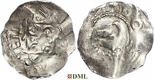 Денарий, Германия, Нижняя Лотарингия, Heinrich III (1039-1046), м.д. Aachen, Ilisch 2014, 50.17