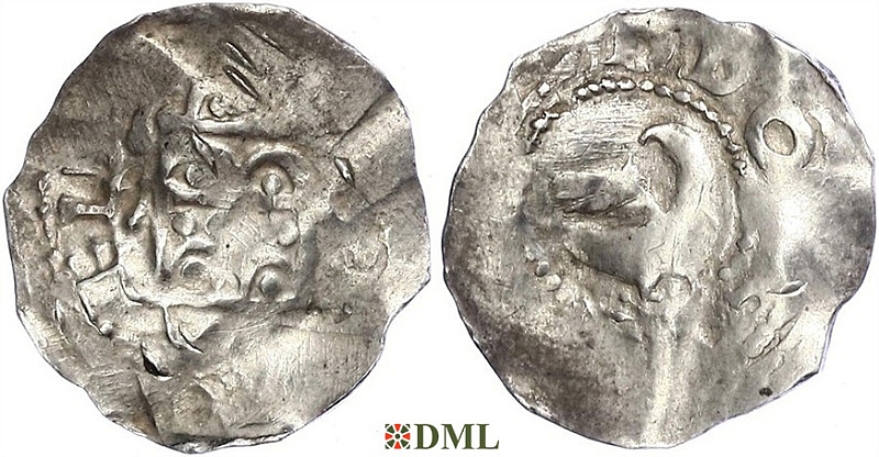 Денарий, Германия, Нижняя Лотарингия, Heinrich III (1039-1046), м.д. Aachen, Ilisch 2014, 50.17
