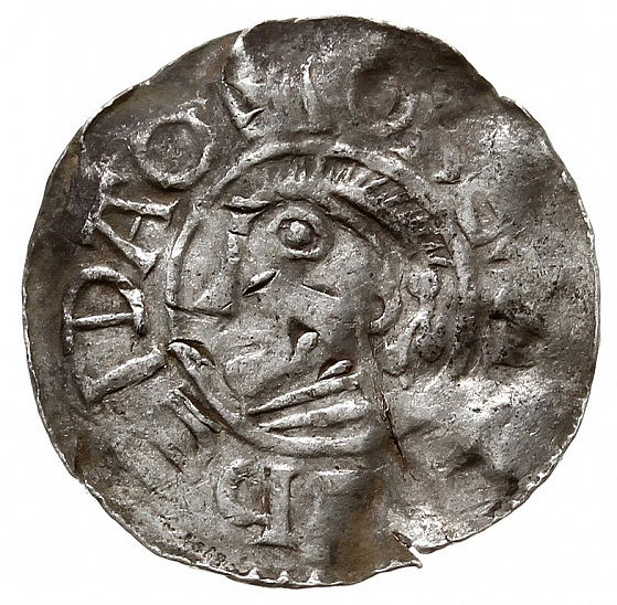 Денарий, Германия, Саксония, Otto III (983-1002), м.д. Goslar, Dbg. 1164