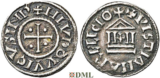 Денарий, Каролинги, Louis le Pieux (814-840)