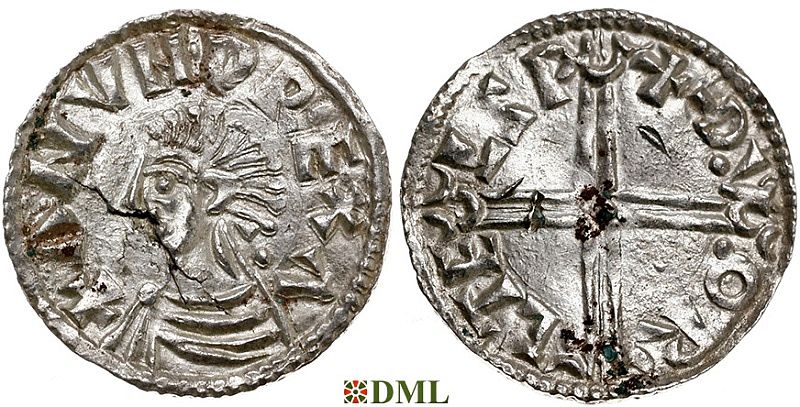 Денарий, Швеция, Anund (Jakob) Olofsson (1022-1050), м.д. Sigtuna, Malmer -