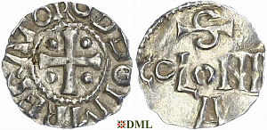 Денарий, Германия, Нижняя Лотарингия, Otto I (962-973) или Otto II (973-983), м.д. Koln, Dbg. 333