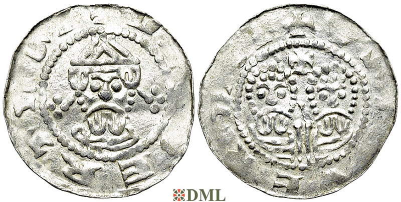 Денарий, Германия, Нижняя Лотарингия, Gf. Egbert II (1068-1090), м.д. Stavoren, Ilisch 2000, 22.1
