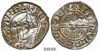 Денарий, Англия, Cnut (1016-1035), м.д. York, монетарий Hildulfr, North 787