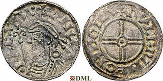 Денарий, Англия, Cnut  (1016-1035), м.д. Colchester, монетарий Wulfwine, North 790