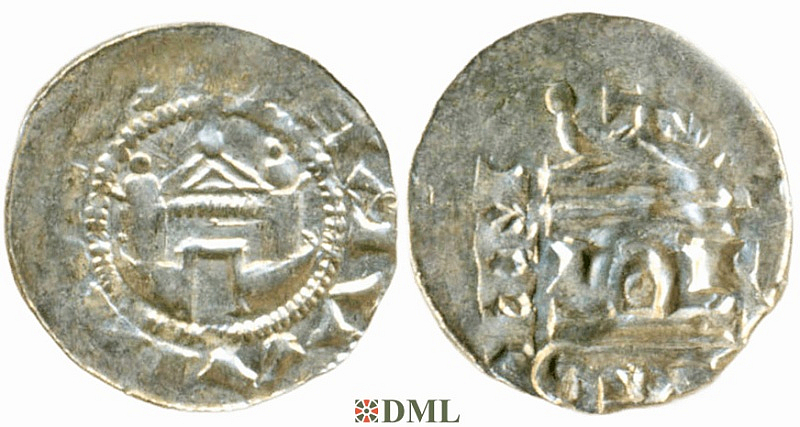 Денарий, Германия, Нижняя Лотарингия, Anonymous bishop, м.д. Koln, Dbg 373