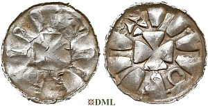 Денарий, Германия, Саксония, Anonymous bishop, Sachesnpfennig, Kilger 2000, KN 4