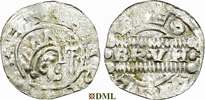 Денарий, Германия, Нижняя Лотарингия, Bruno III (1050-1057), м.д. Leeuwarden, Ilisch 2000, 21.14