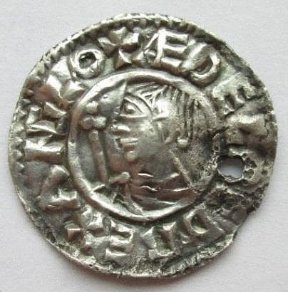 Денарий, Англия, Æthelred II (978-1016), м.д. London, монетарий Beorhtmær, North 770