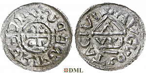 Денарий, Германия, Швабия, Siegfried I (1000-1006), м.д. Augsburg, монетарий WI, Hahn 1976, 141a1.3