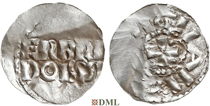 Денарий, Германия, Нижняя Лотарингия, Gf. Wichmann III (994-1016), unknown mints, Ilisch 2000, 20.2