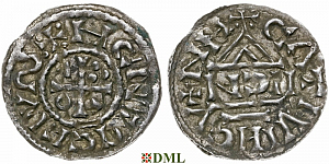 Денарий, Германия, Бавария, Heinrich II (1002-1024), м.д. Nabburg, монетарий IICN, Hahn 1976, 74a2.2