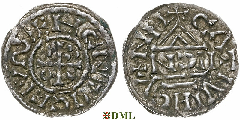 Денарий, Германия, Бавария, Heinrich II (1002-1024), м.д. Nabburg, монетарий IICN, Hahn 1976, 74a2.2